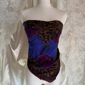 Liz Claiborne Purple Silk Scarf